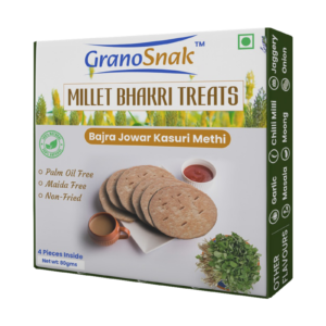 Jowar Bajra (Millet) Bhakri, Palm Oil Free, Preservative Free, Non-Fried, Ready to Eat, Travel Snack (Pack of 4, Methi (Pack of 2), Garlic (Pack of 2))