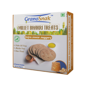 Jowar Bajra (Millet) Bhakri, Palm Oil Free, Preservative Free, Non-Fried, Ready to Eat, Travel Snack (Pack of 4, Jaggery (Pack of 2), Masala (Pack of 2)) Brand: GranoSnak