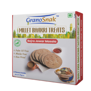 Jowar Bajra (Millet) Bhakri, Palm Oil Free, Preservative Free, Non-Fried, Ready to Eat, Travel Snack (Pack of 4, Masala (Pack of 1), ChilliMilli (Pack of 1), Methi (Pack of 1), Jaggery (Pack of 1))